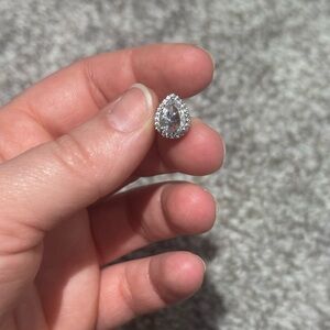 Elegant Silver Teardrop Charm